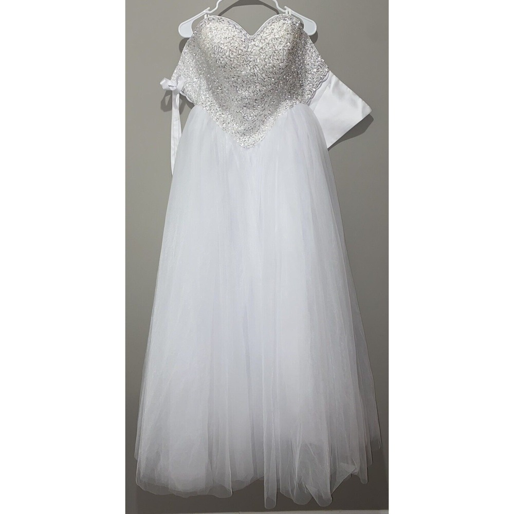 Size 10 Strapless Beaded Wedding‎ Gown NEW